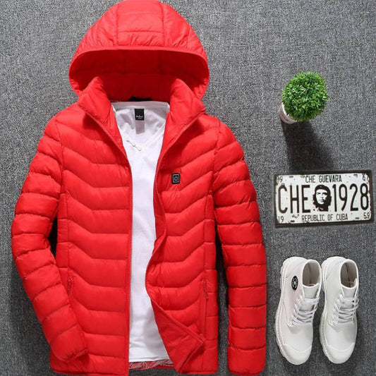 New Heated Jacket Coat USB Electric Jacket Cotton Coat Heater Thermal Clothing Heating Vest Men's Clothes Winter